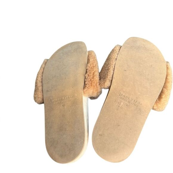 Jenni Kayne Shearling Slide Sandals Natural 40 - Picture 5 of 7